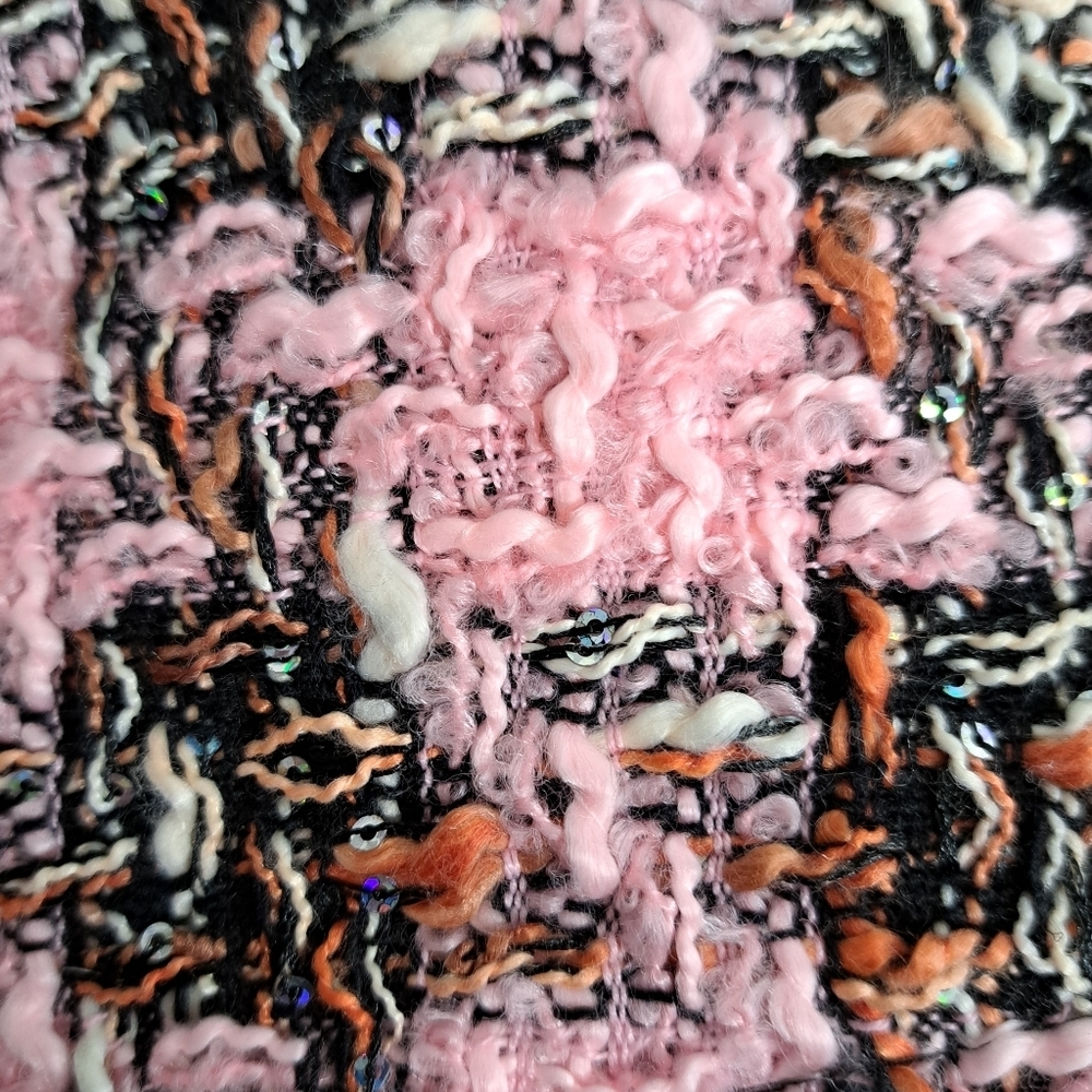 🪻BOGO🪻 Black & Pink Sheath Dress Textured Mixed Fiber - Size Medium NWT - Picture 10 of 11